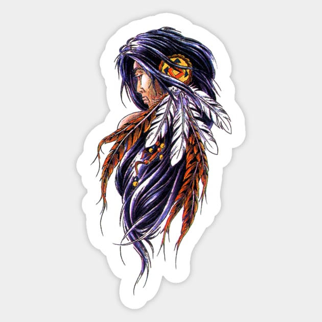 native Indian spirit Sticker by A1designs